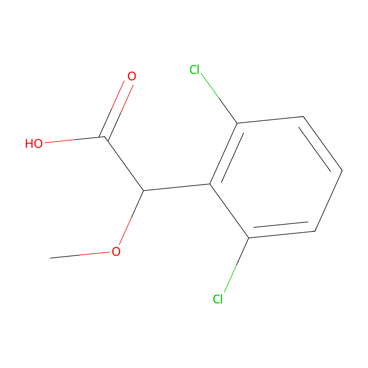 2-(2,6-Dichlorophenyl)-2-methoxyacetic acid molecular structure, CAS 35600-02-3