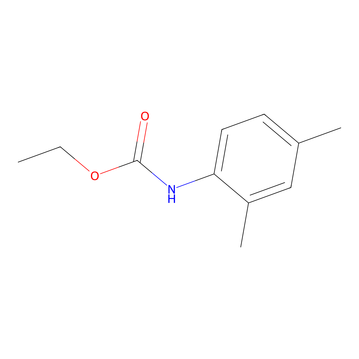 Carbamic acid, 2,4-dimethylphenyl, ethyl ester molecular structure, CAS 35601-95-7