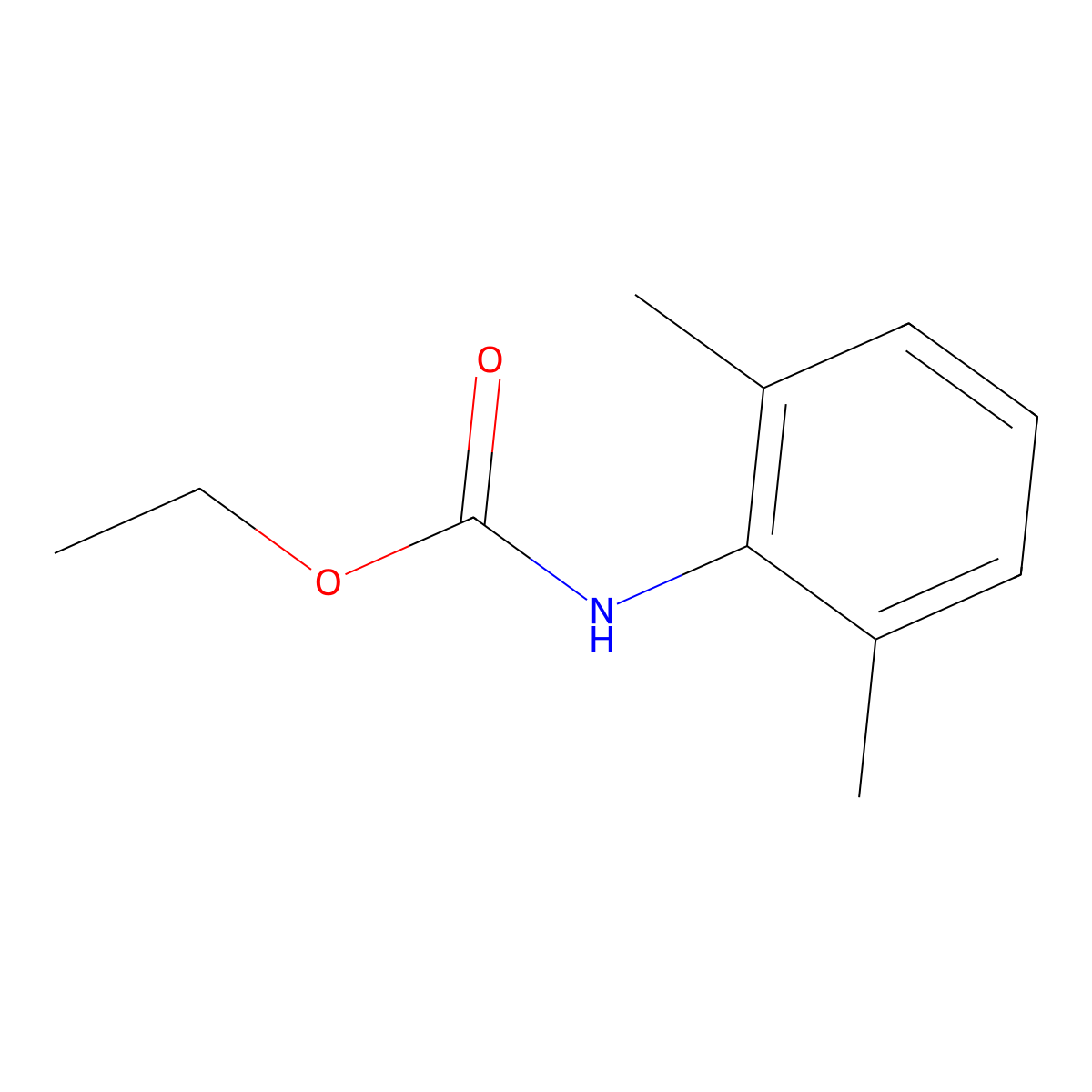 Ethyl N-(2,6-dimethylphenyl)carbamate molecular structure, CAS 35601-96-8