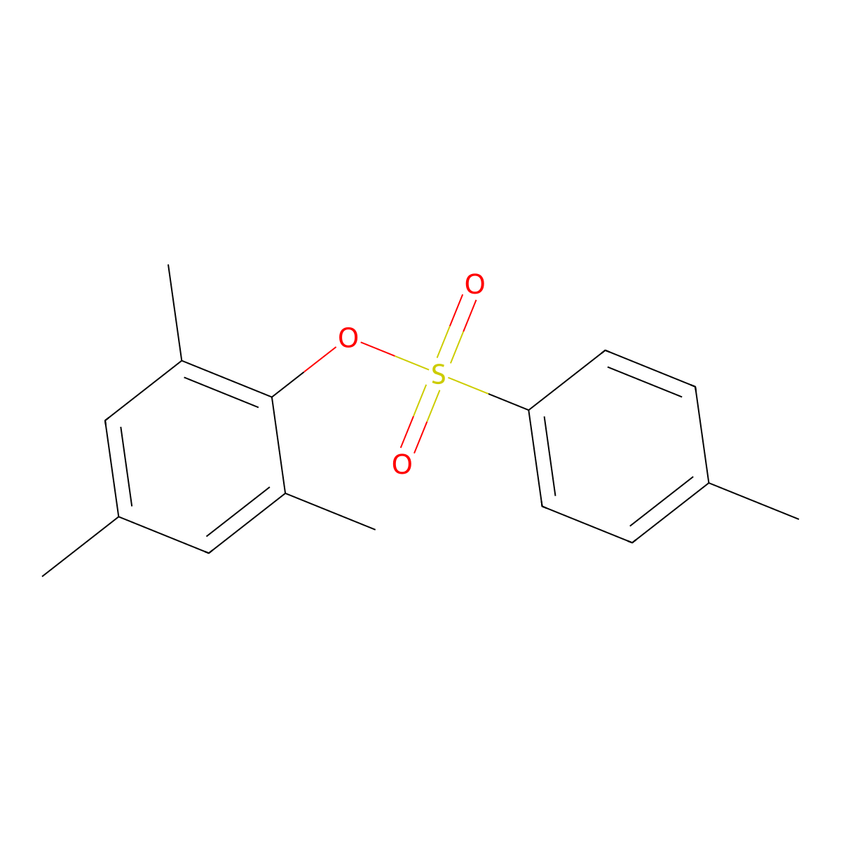 2,4,6-Trimethylphenyl 4-methylbenzene-1-sulfonate molecular structure, CAS 356031-47-5