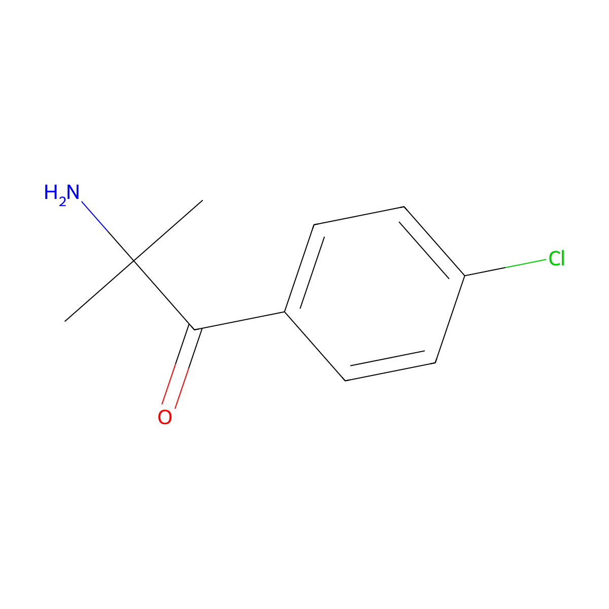 1-Propanone, 2-amino-1-(4-chlorophenyl)-2-methyl- molecular structure, CAS 356033-93-7