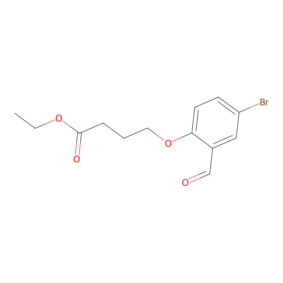 Ethyl 4-(4-bromo-2-formylphenoxy)butanoate molecular structure, CAS 356039-74-2