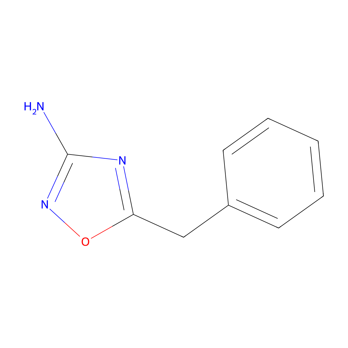 5-Benzyl-1,2,4-oxadiazol-3-amine molecular structure, CAS 35604-35-4