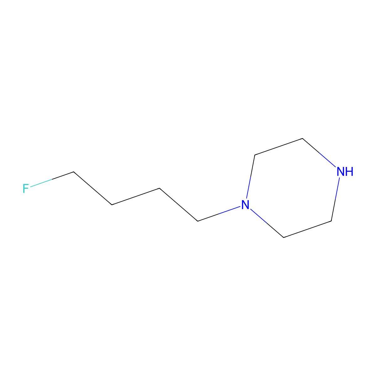 1-(4-Fluorobutyl)piperazine molecular structure, CAS 356044-78-5