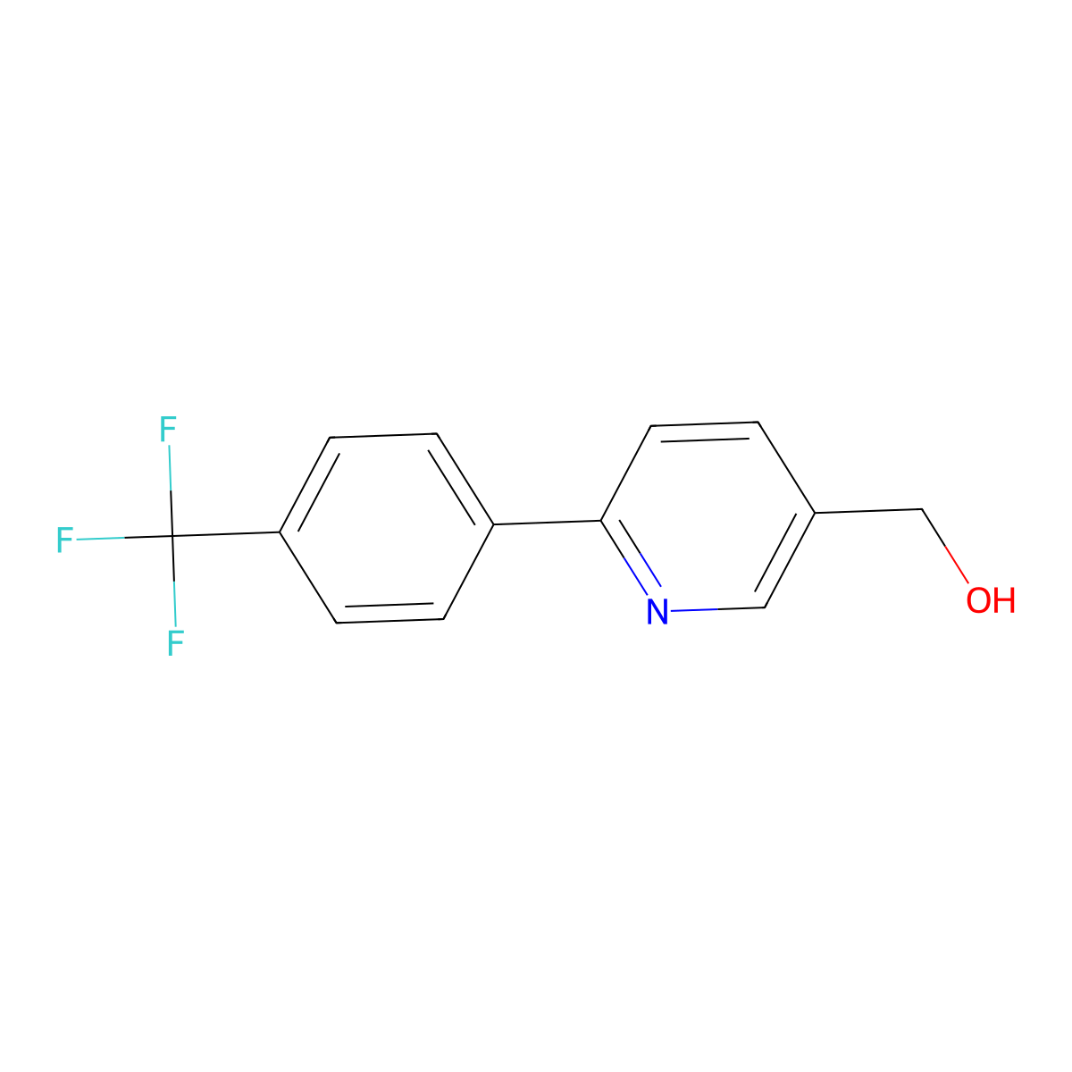 (6-(4-(Trifluoromethyl)phenyl)pyridin-3-yl)methanol molecular structure, CAS 356058-13-4