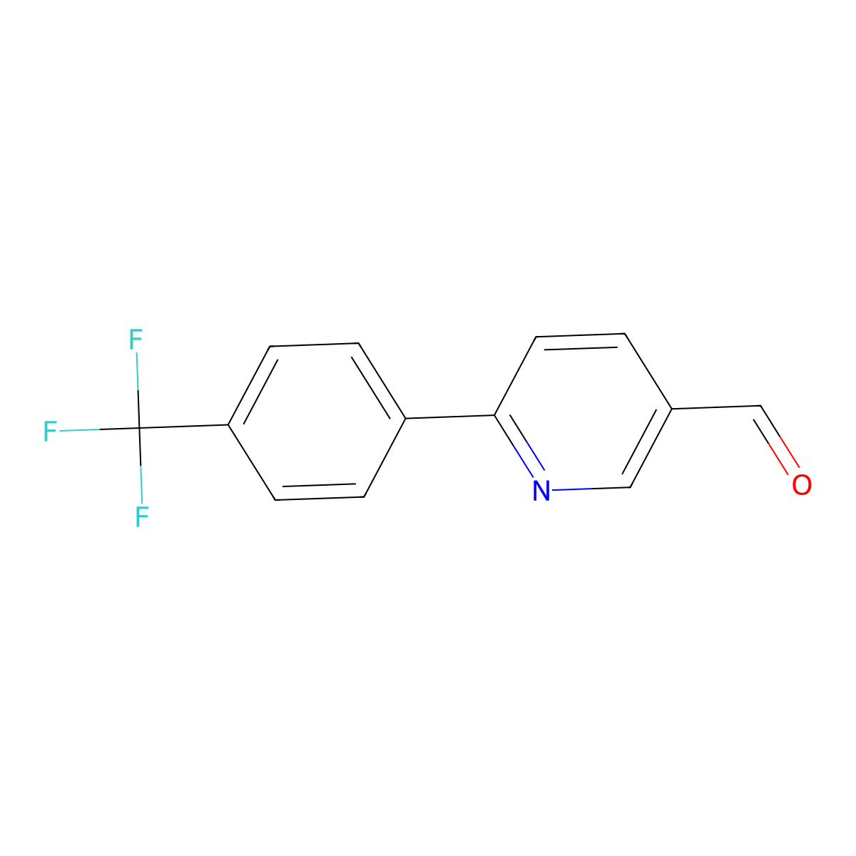 6-(4-(Trifluoromethyl)phenyl)nicotinaldehyde molecular structure, CAS 356058-14-5