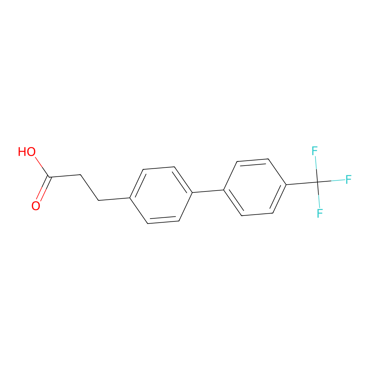4'-Trifluoromethylbiphenyl-4-propanoic acid molecular structure, CAS 356058-35-0