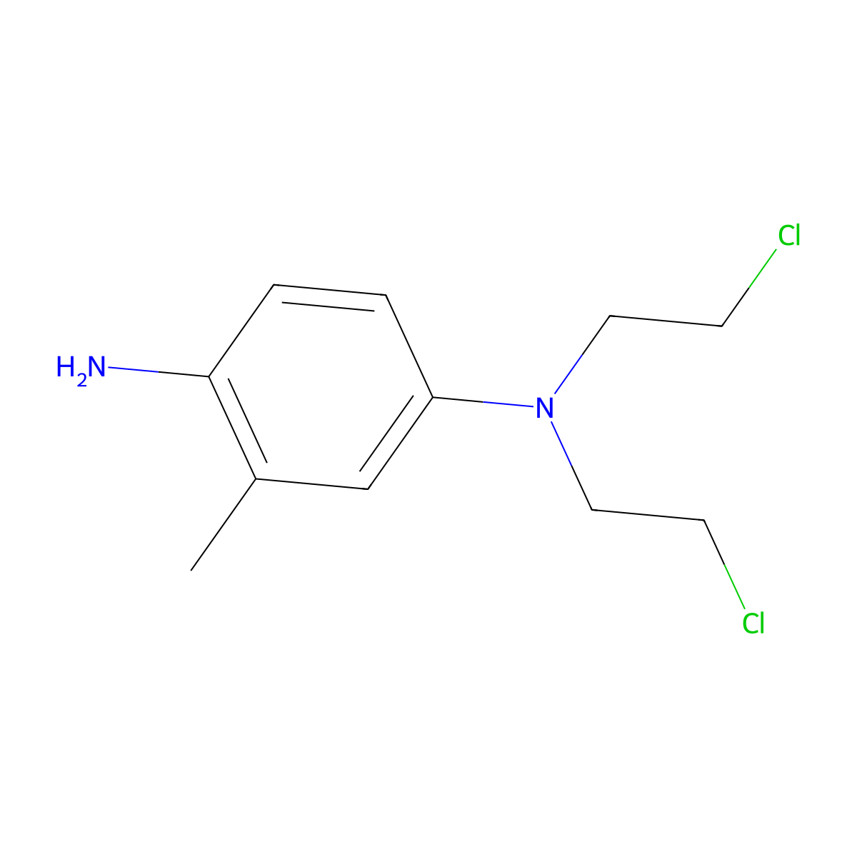 N(1),N(1)-Bis(2-chloroethyl)-3-methyl-1,4-benzenediamine molecular structure, CAS 35606-95-2