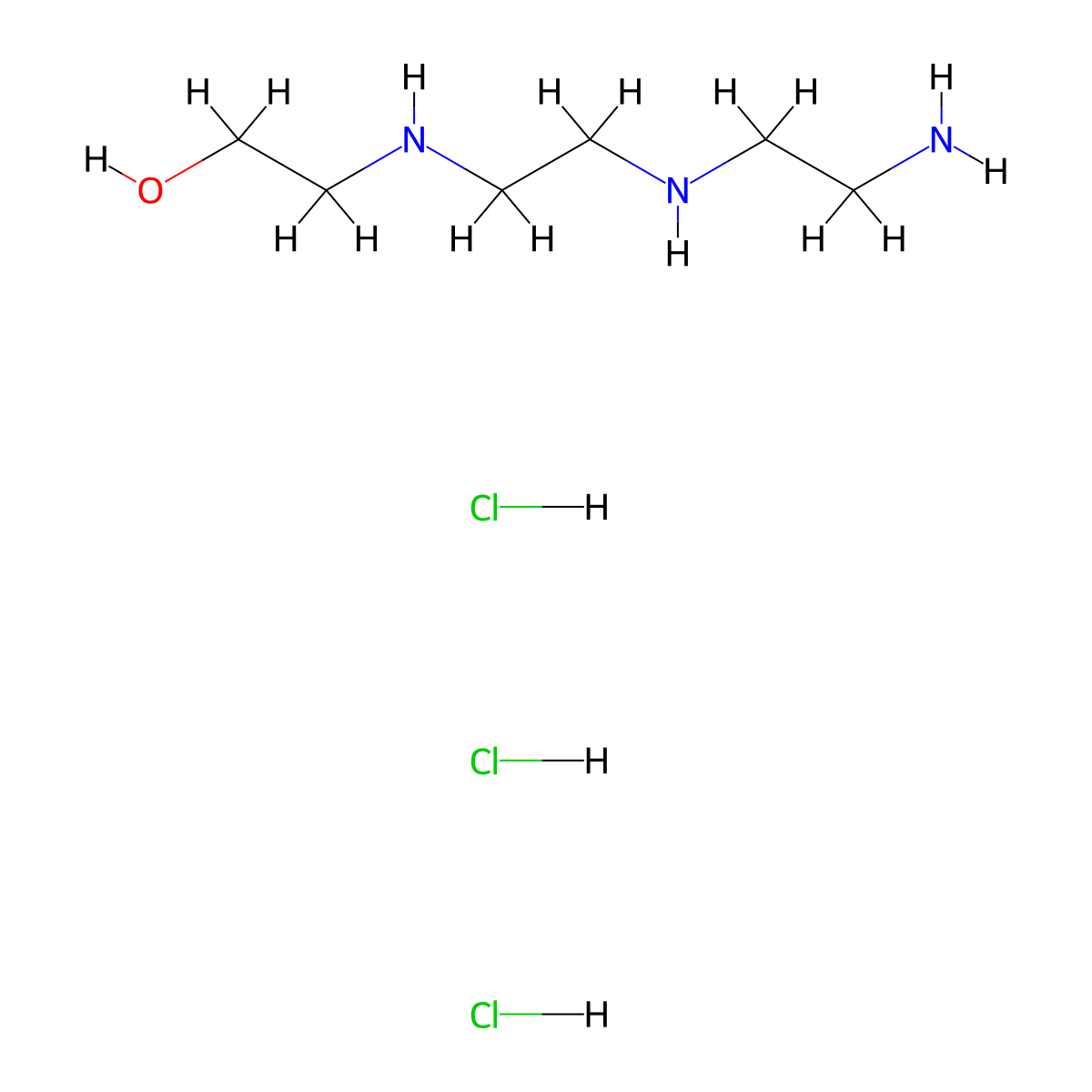 2-((2-((2-Aminoethyl)amino)ethyl)amino)ethan-1-ol trihydrochloride molecular structure, CAS 356060-21-4