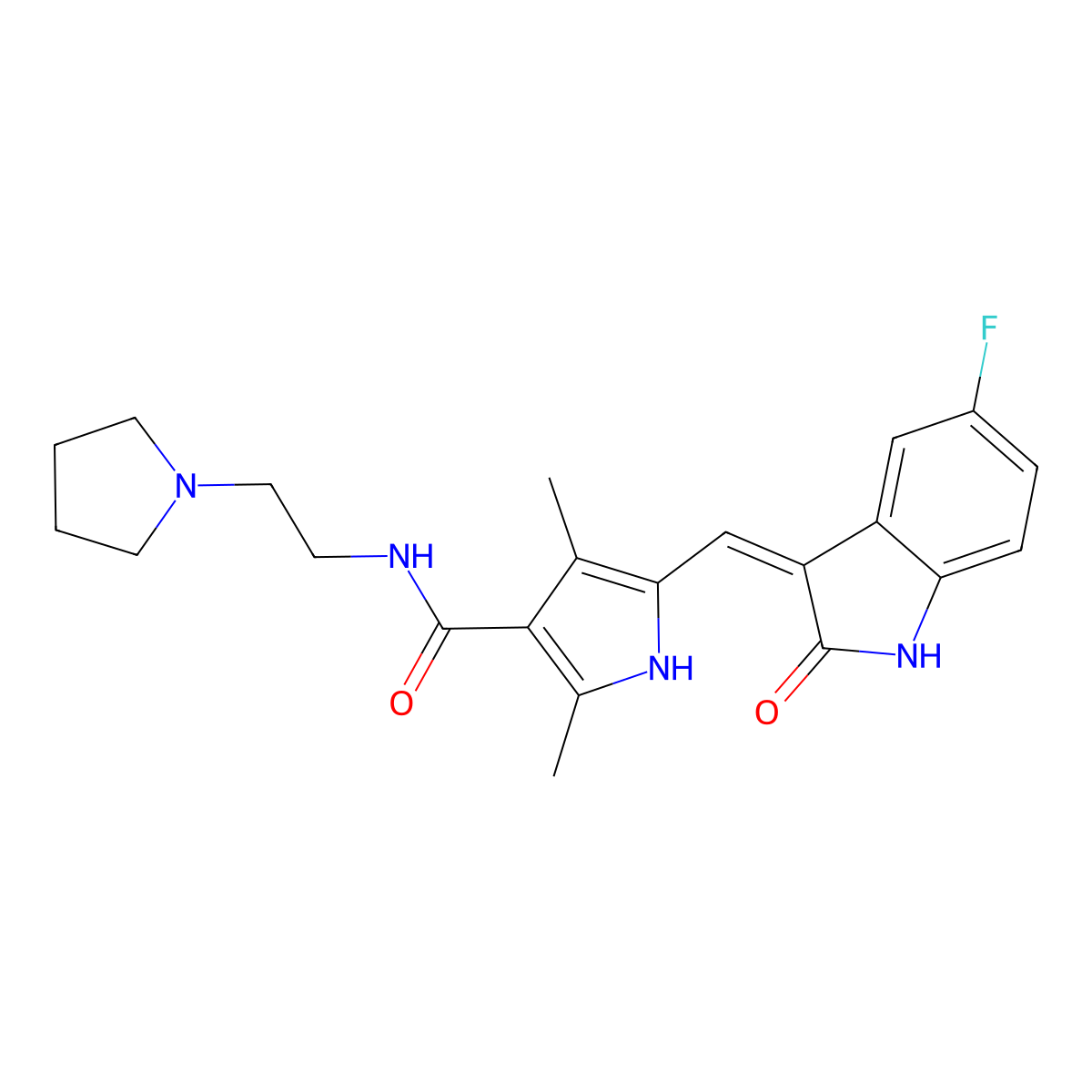 Toceranib molecular structure, CAS 356068-94-5