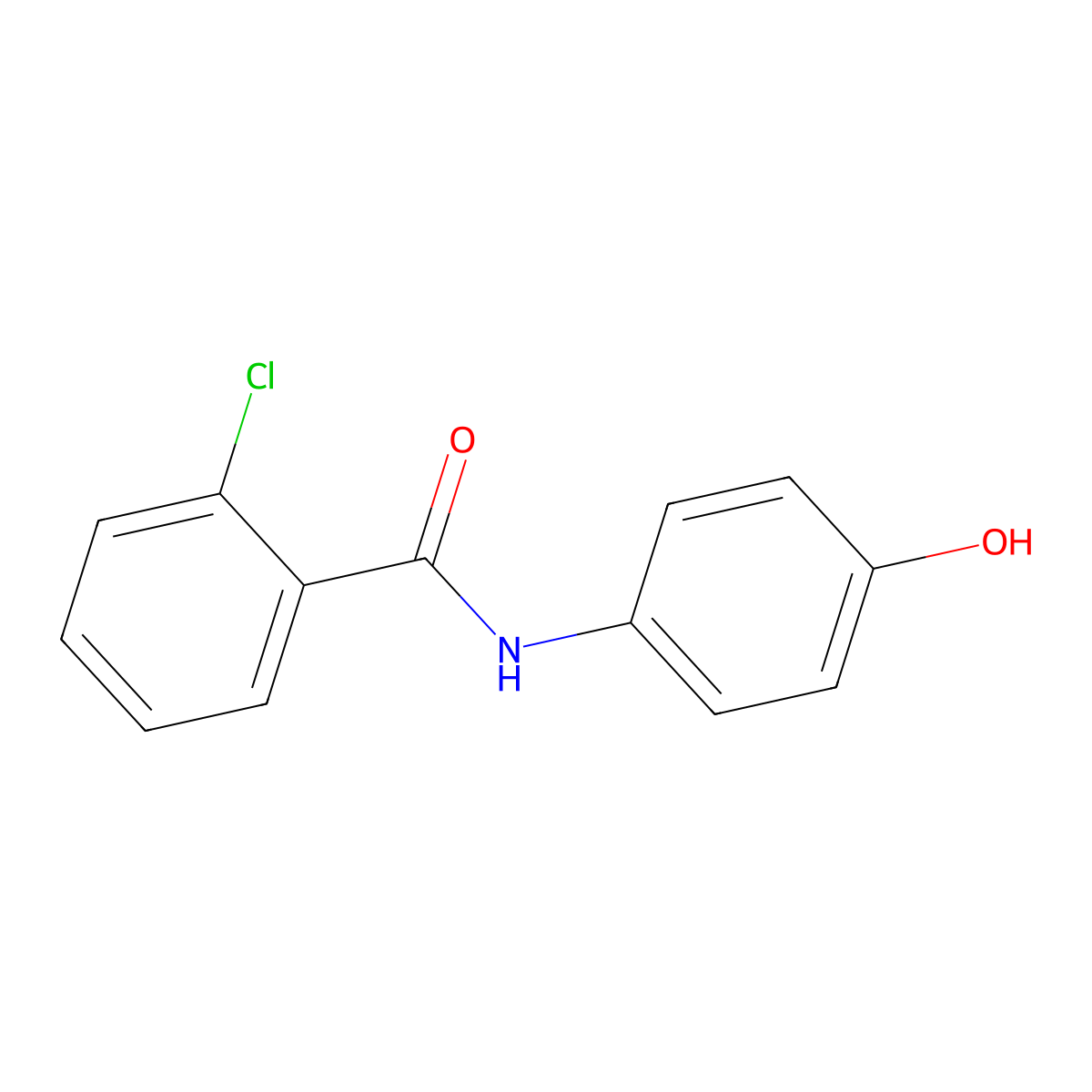 2-Chloro-N-(4-hydroxyphenyl)benzamide molecular structure, CAS 35607-02-4