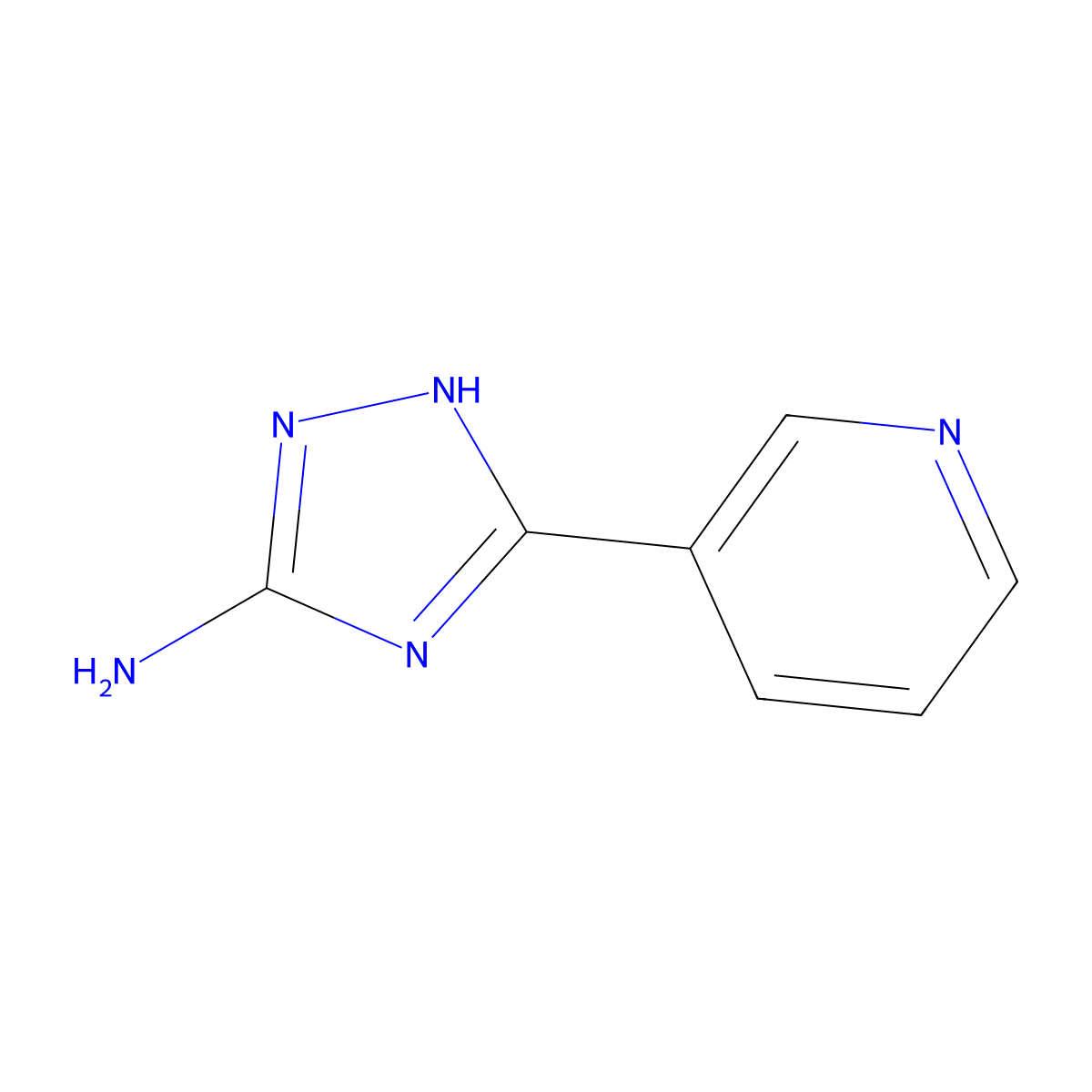 3-(Pyridin-3-yl)-1H-1,2,4-triazol-5-amine molecular structure, CAS 35607-27-3