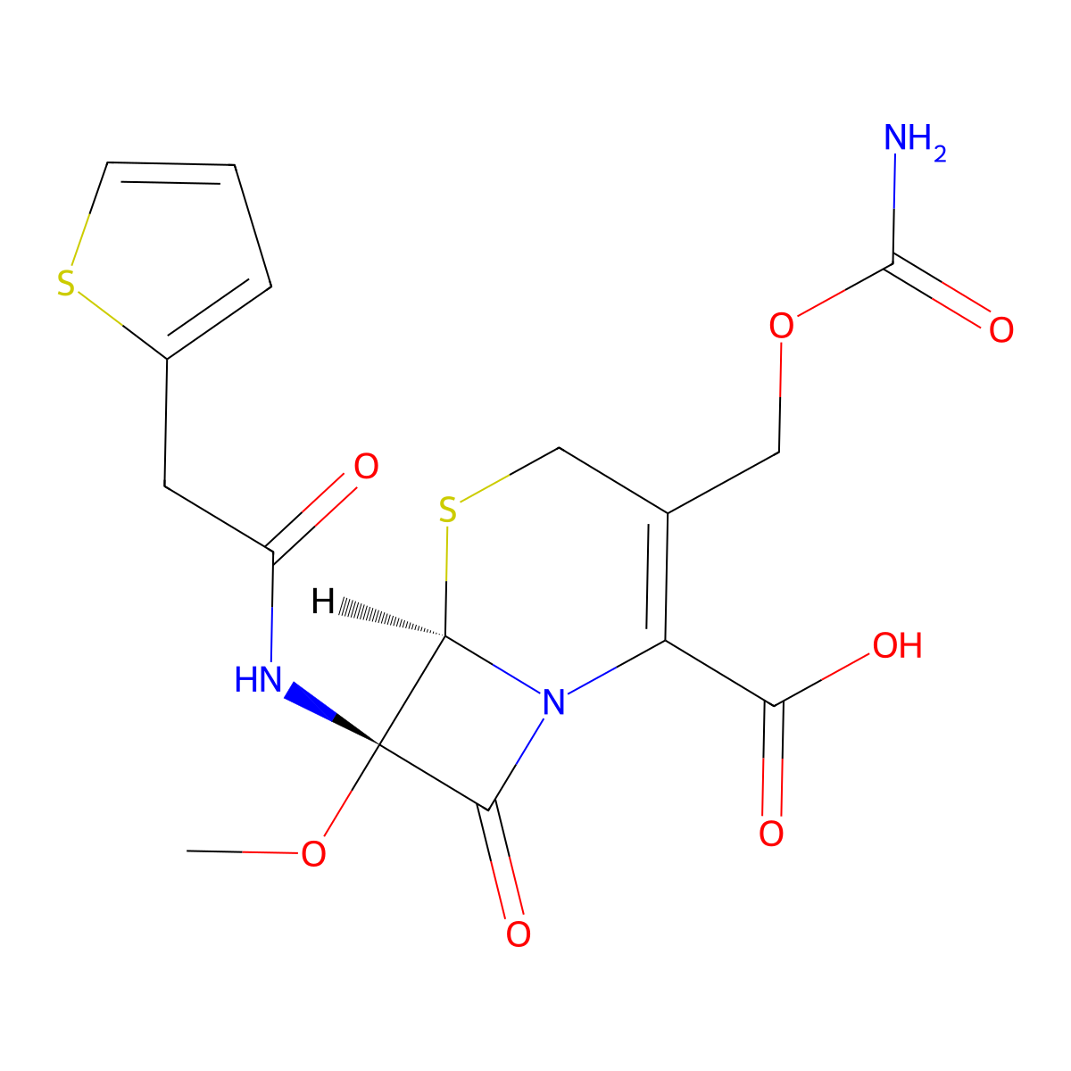 Cefoxitin molecular structure, CAS 35607-66-0