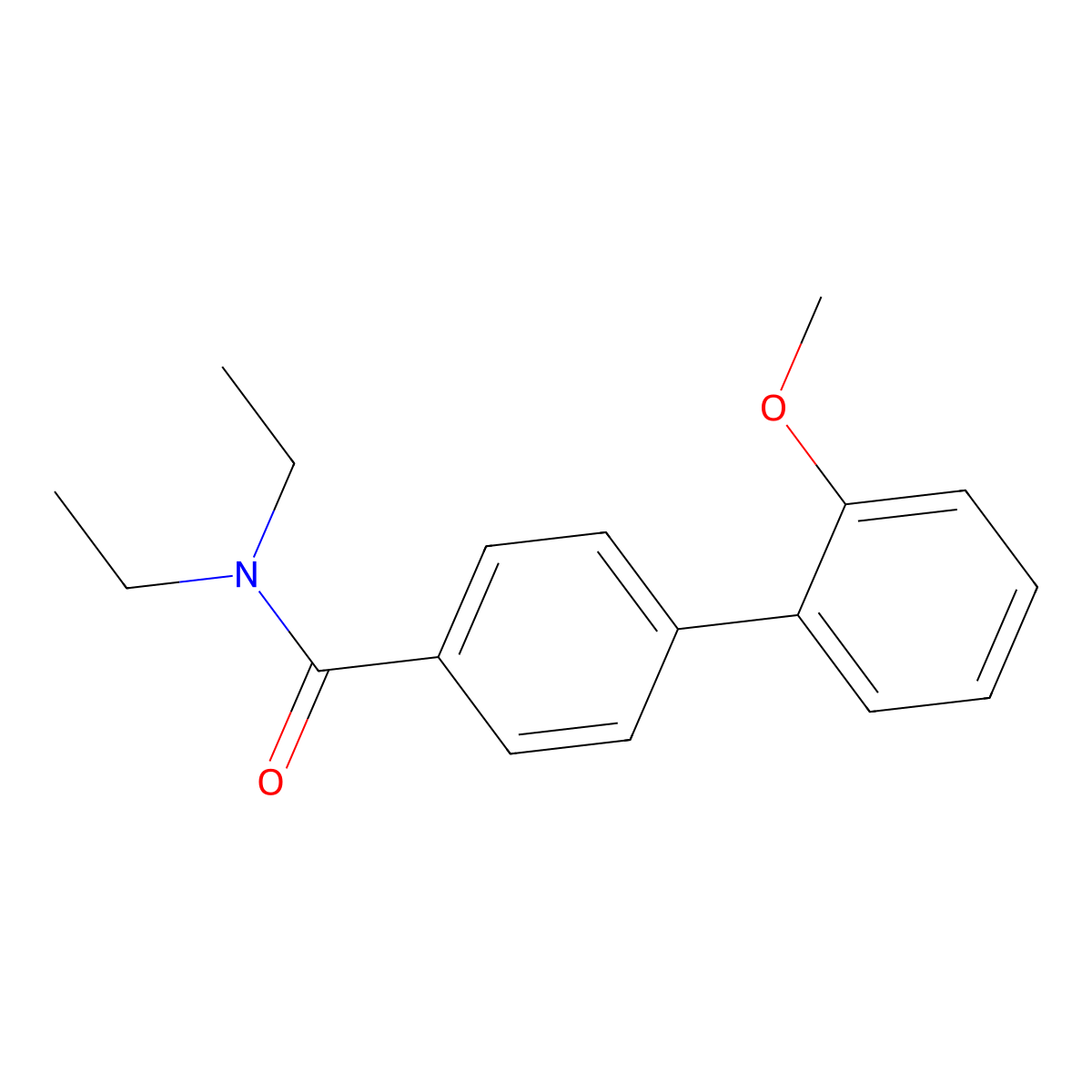 2-(4-Diethylcarbamoylphenyl)anisole molecular structure, CAS 356072-32-7