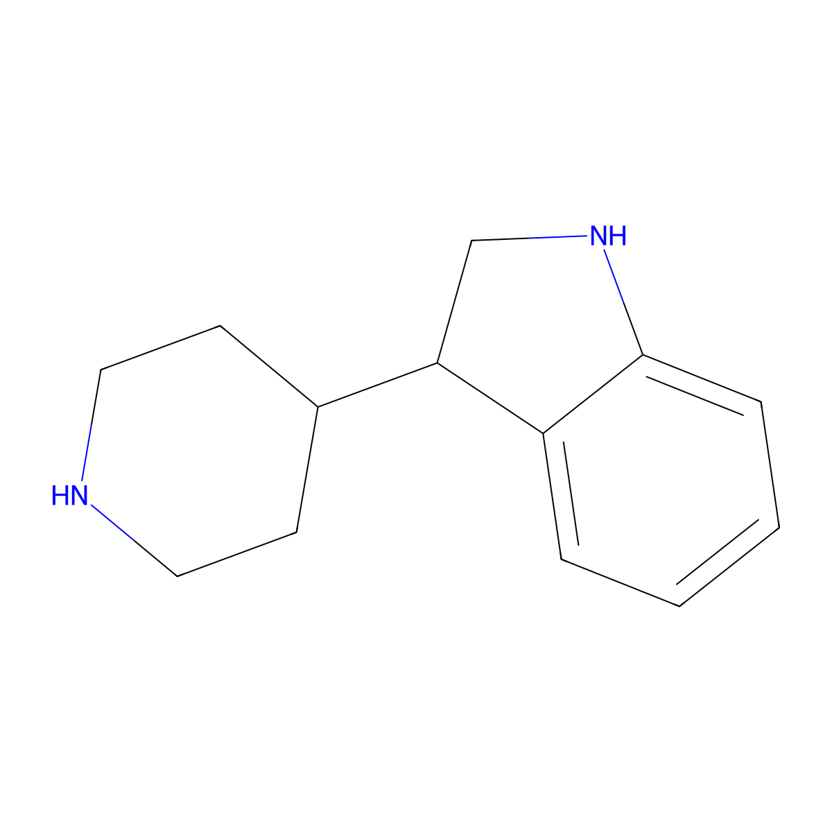 3-(Piperidin-4-yl)indoline molecular structure, CAS 356073-00-2