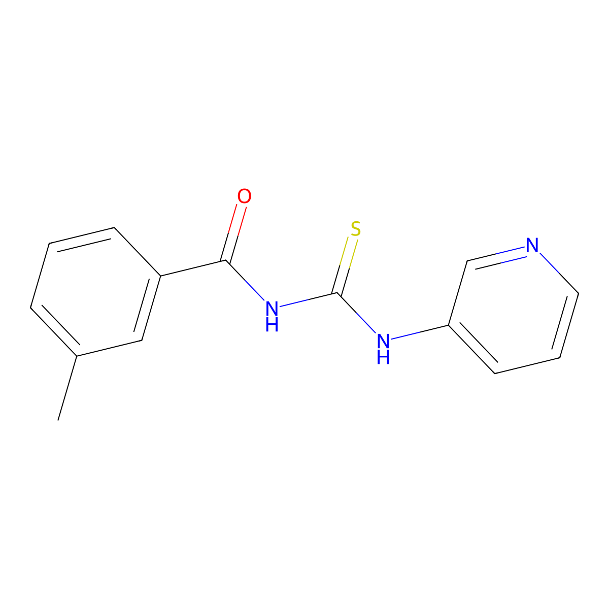 3-methyl-N-(pyridin-3-ylcarbamothioyl)benzamide molecular structure, CAS 356076-11-4