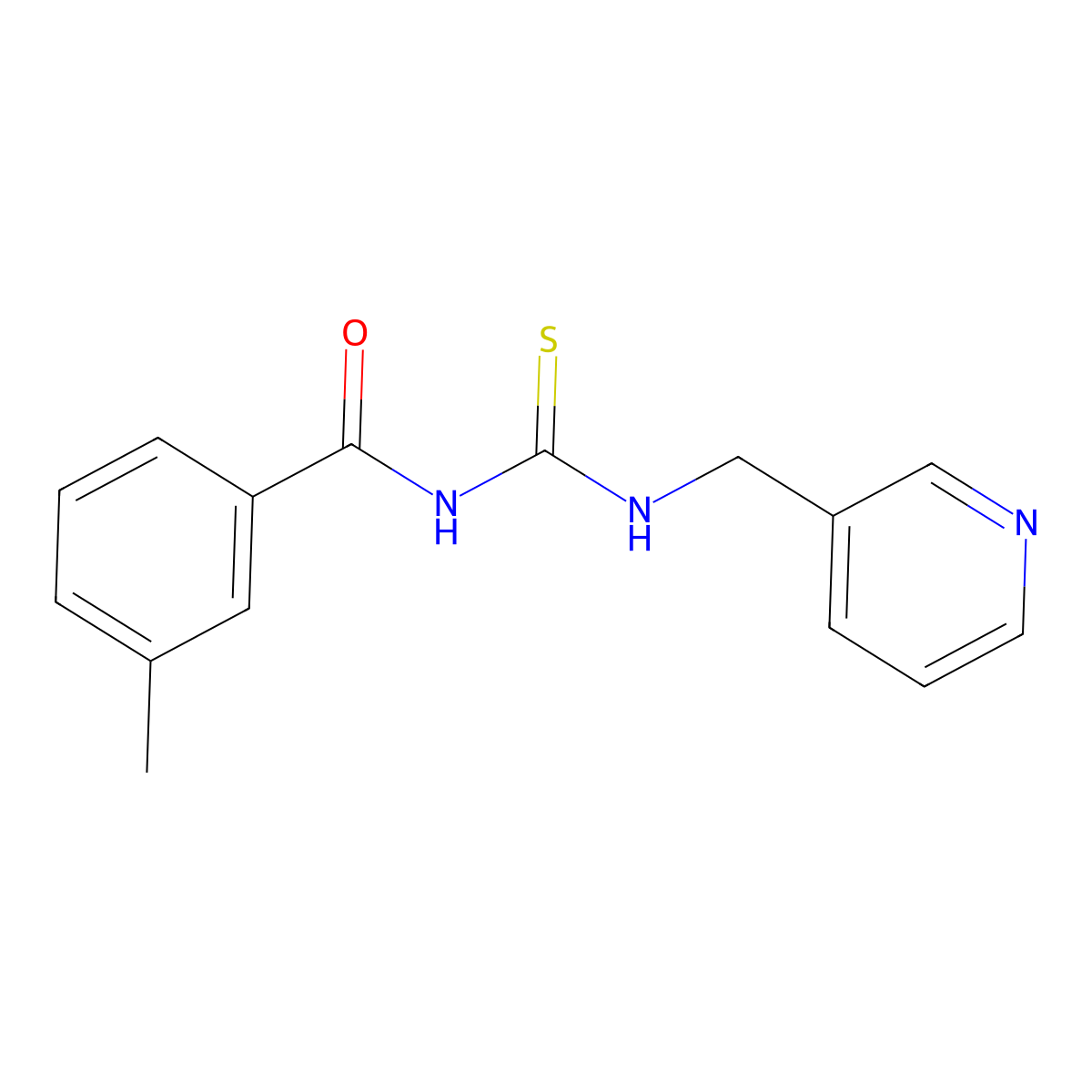 3-methyl-N-[(pyridin-3-ylmethyl)carbamothioyl]benzamide molecular structure, CAS 356076-19-2