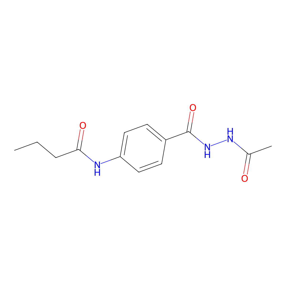 N-[4-(acetamidocarbamoyl)phenyl]butanamide molecular structure, CAS 356076-22-7