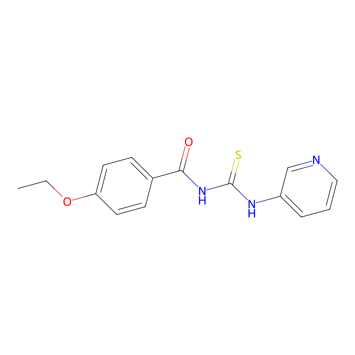4-ethoxy-N-(pyridin-3-ylcarbamothioyl)benzamide molecular structure, CAS 356076-29-4