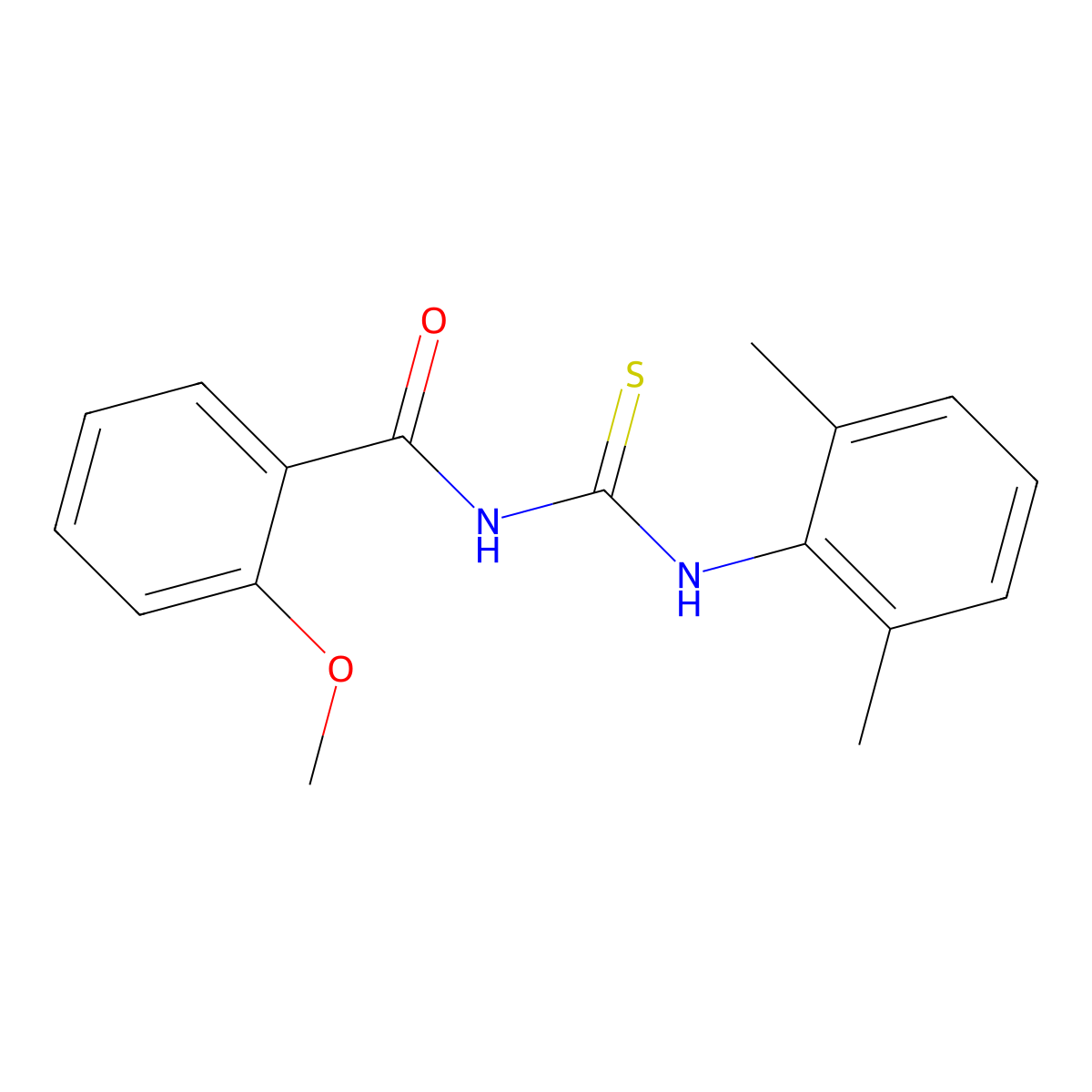 N-[(2,6-dimethylphenyl)carbamothioyl]-2-methoxybenzamide molecular structure, CAS 356076-33-0