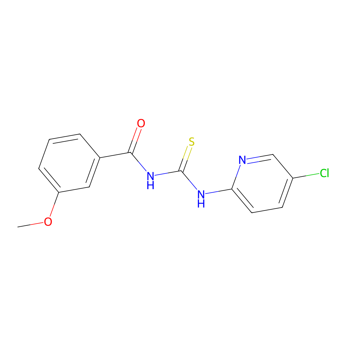 N-[(5-chloropyridin-2-yl)carbamothioyl]-3-methoxybenzamide molecular structure, CAS 356076-48-7