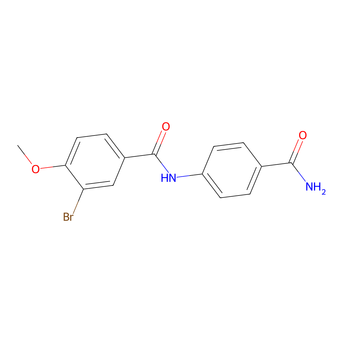 3-bromo-N-(4-carbamoylphenyl)-4-methoxybenzamide molecular structure, CAS 356076-60-3