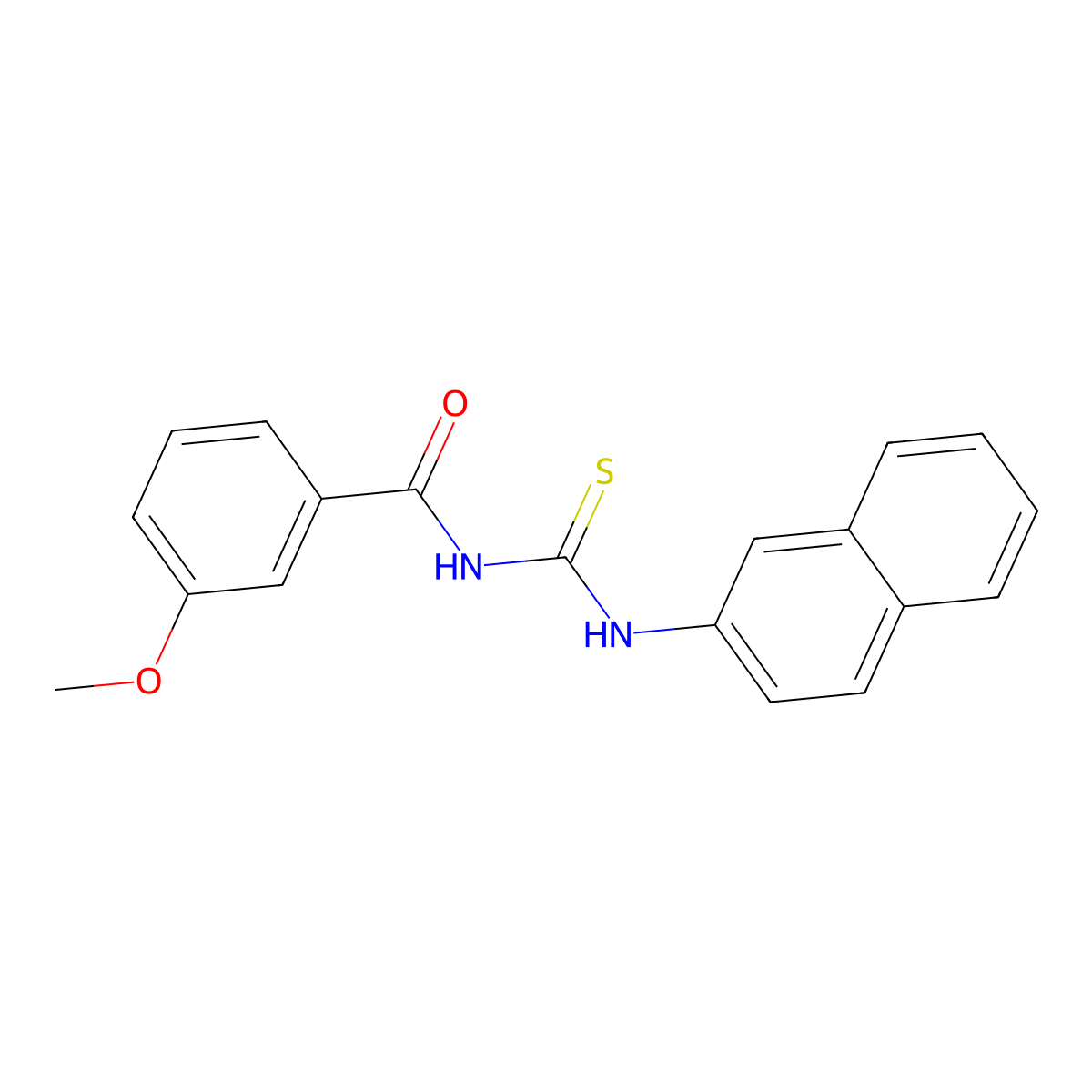 3-methoxy-N-(naphthalen-2-ylcarbamothioyl)benzamide molecular structure, CAS 356076-73-8