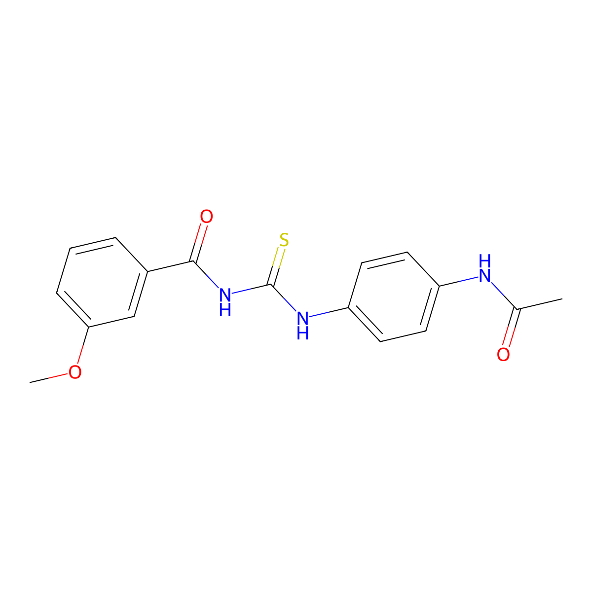 N-[(4-acetamidophenyl)carbamothioyl]-3-methoxybenzamide molecular structure, CAS 356076-81-8