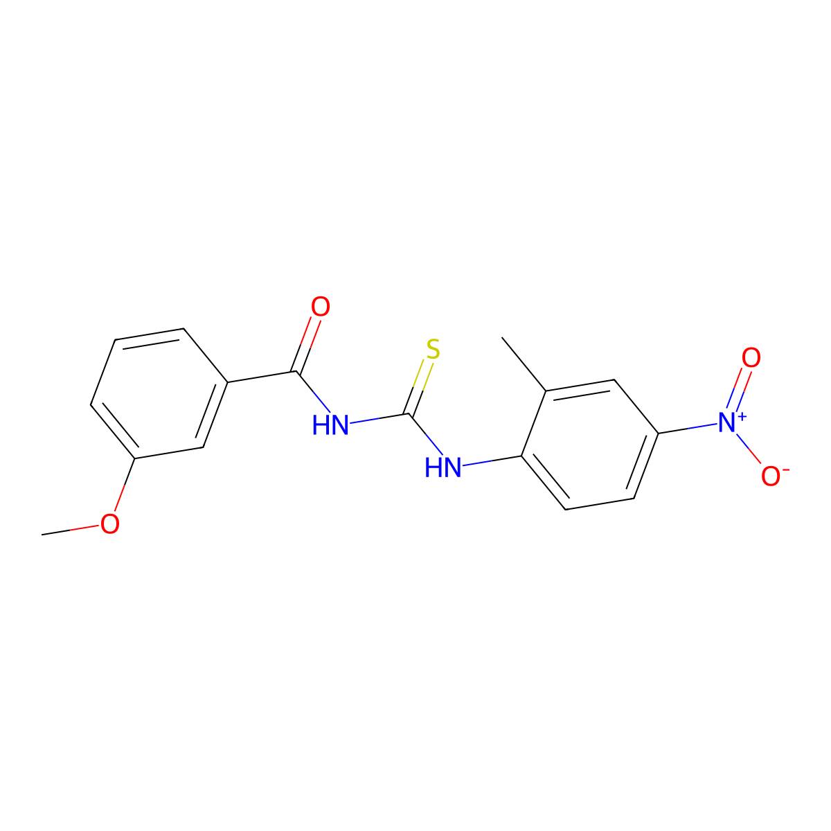 3-methoxy-N-[(2-methyl-4-nitrophenyl)carbamothioyl]benzamide molecular structure, CAS 356076-87-4