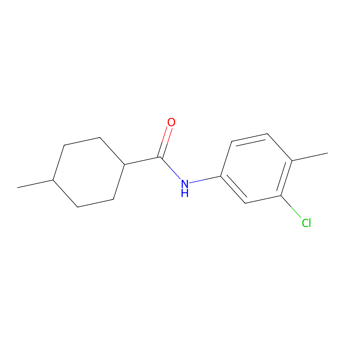 N-(3-chloro-4-methylphenyl)-4-methylcyclohexanecarboxamide molecular structure, CAS 356077-19-5