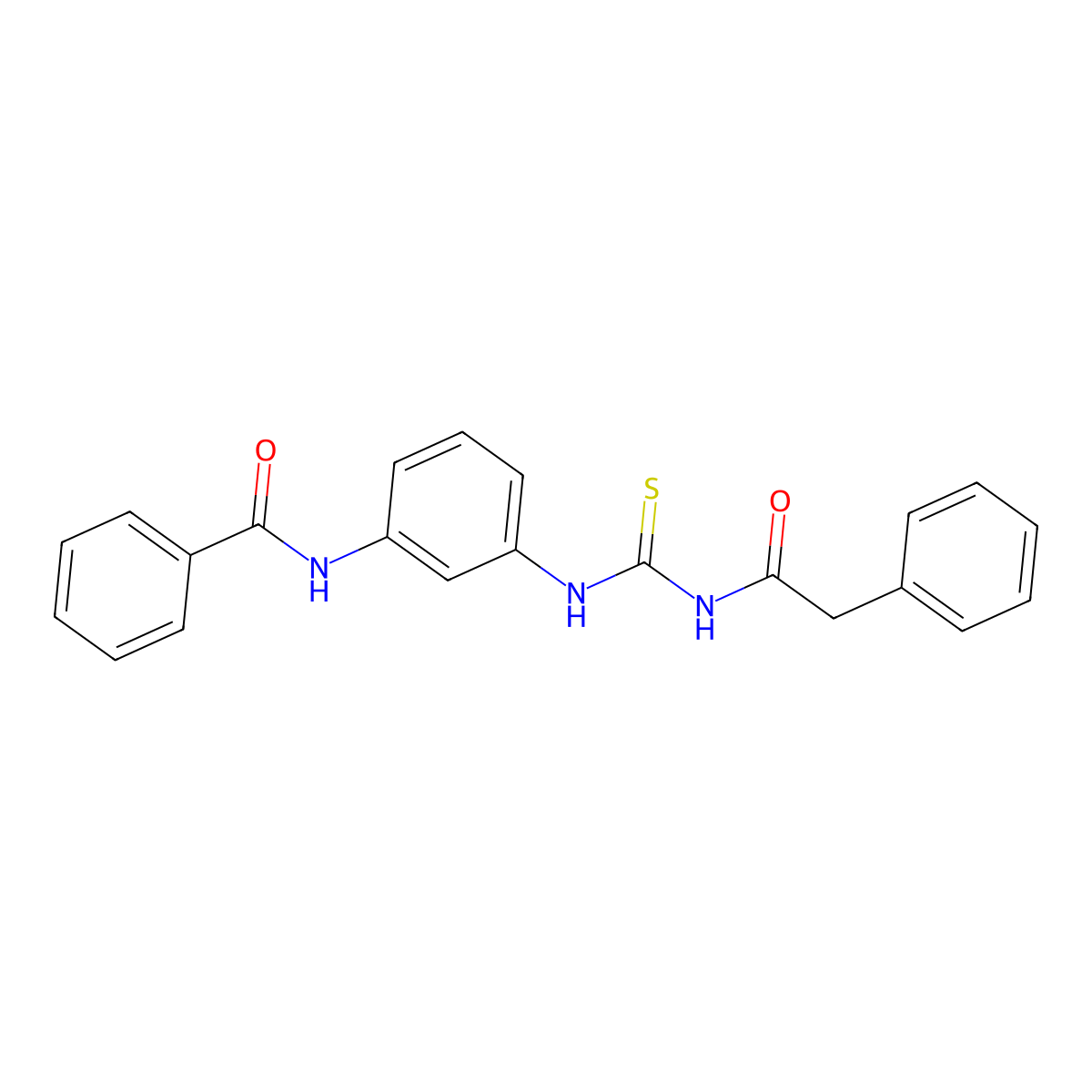 N-(3-{[(phenylacetyl)carbamothioyl]amino}phenyl)benzamide molecular structure, CAS 356077-41-3