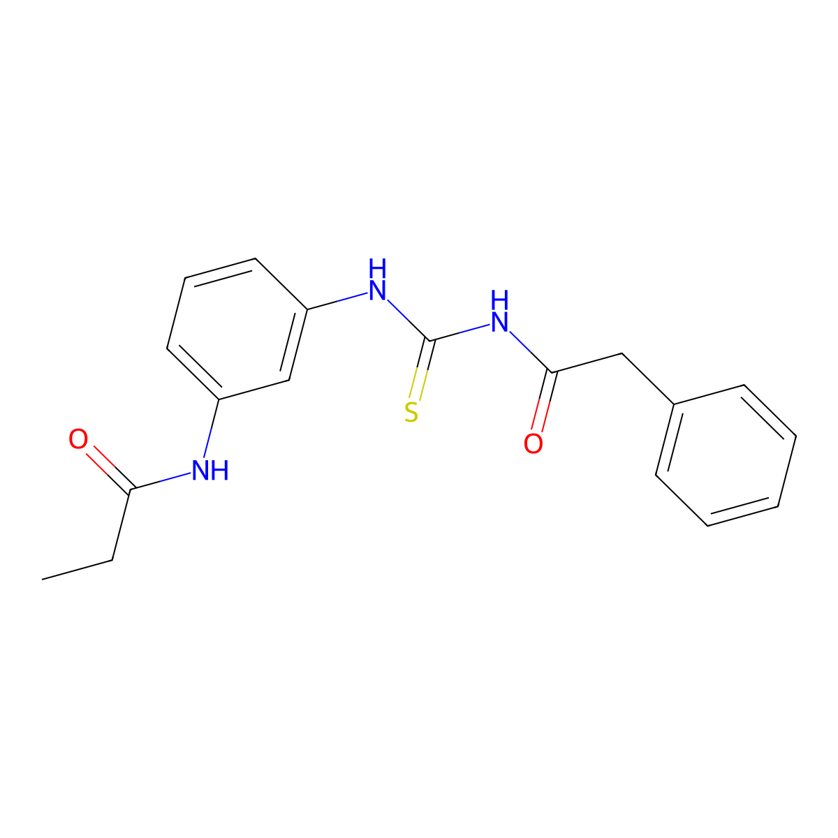 N-(3-{[(phenylacetyl)carbamothioyl]amino}phenyl)propanamide molecular structure, CAS 356077-43-5