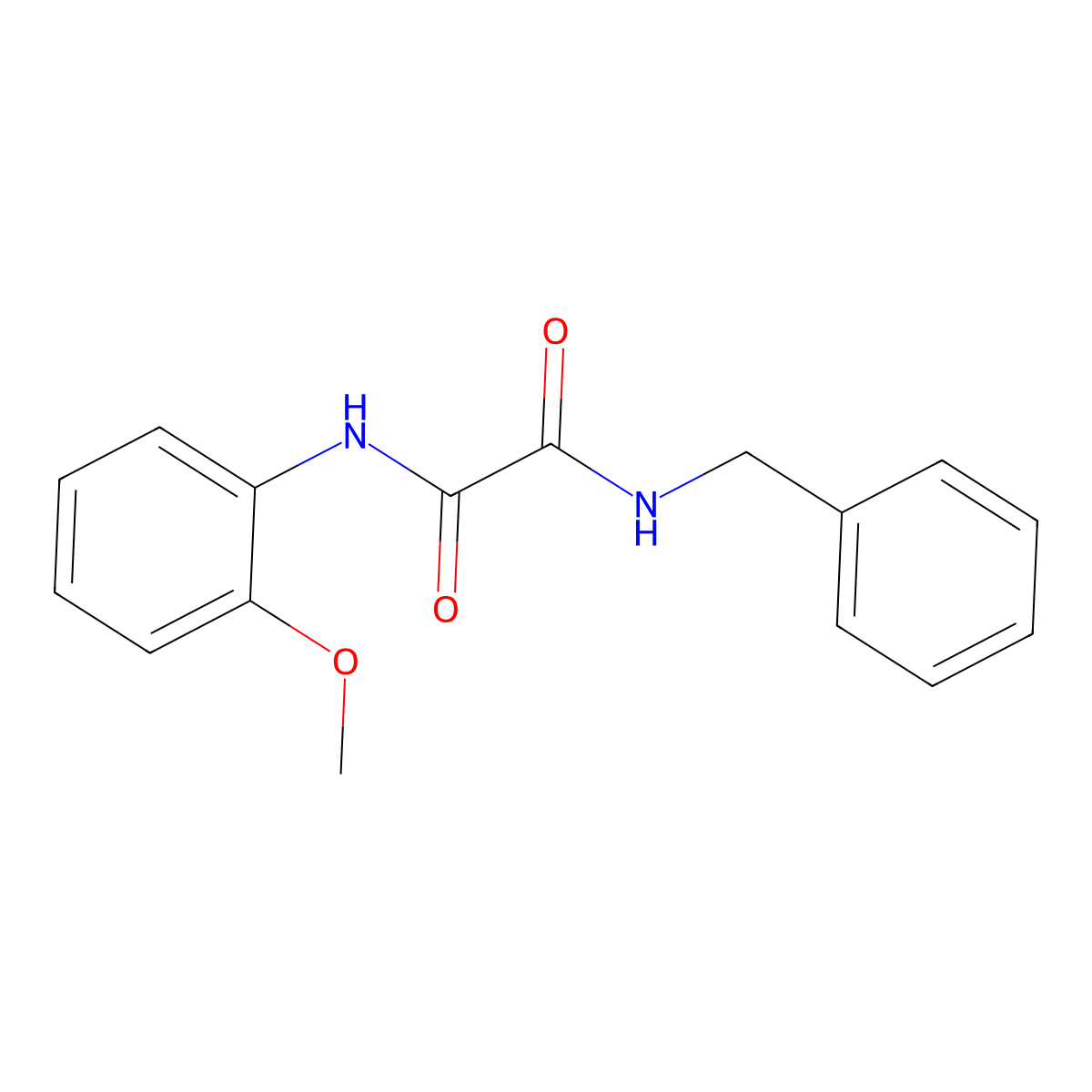 N-benzyl-N'-(2-methoxyphenyl)ethanediamide molecular structure, CAS 356077-54-8