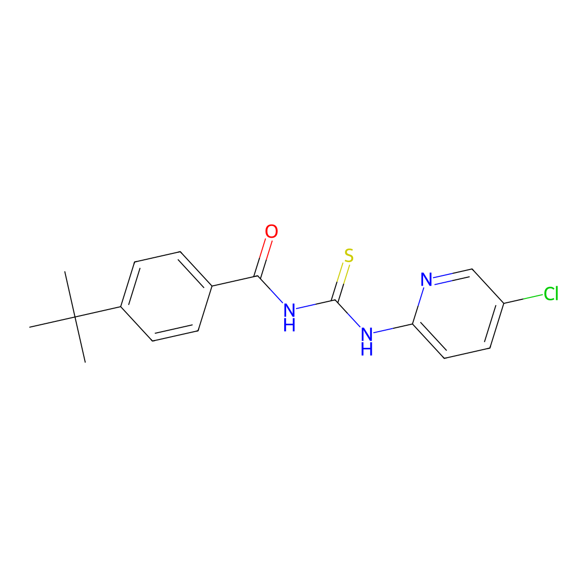 4-tert-butyl-N-[(5-chloropyridin-2-yl)carbamothioyl]benzamide molecular structure, CAS 356077-85-5