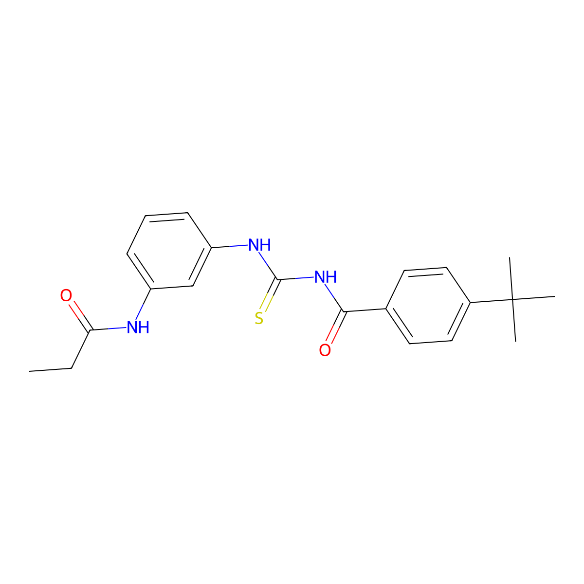 4-tert-butyl-N-[[3-(propanoylamino)phenyl]carbamothioyl]benzamide molecular structure, CAS 356077-96-8