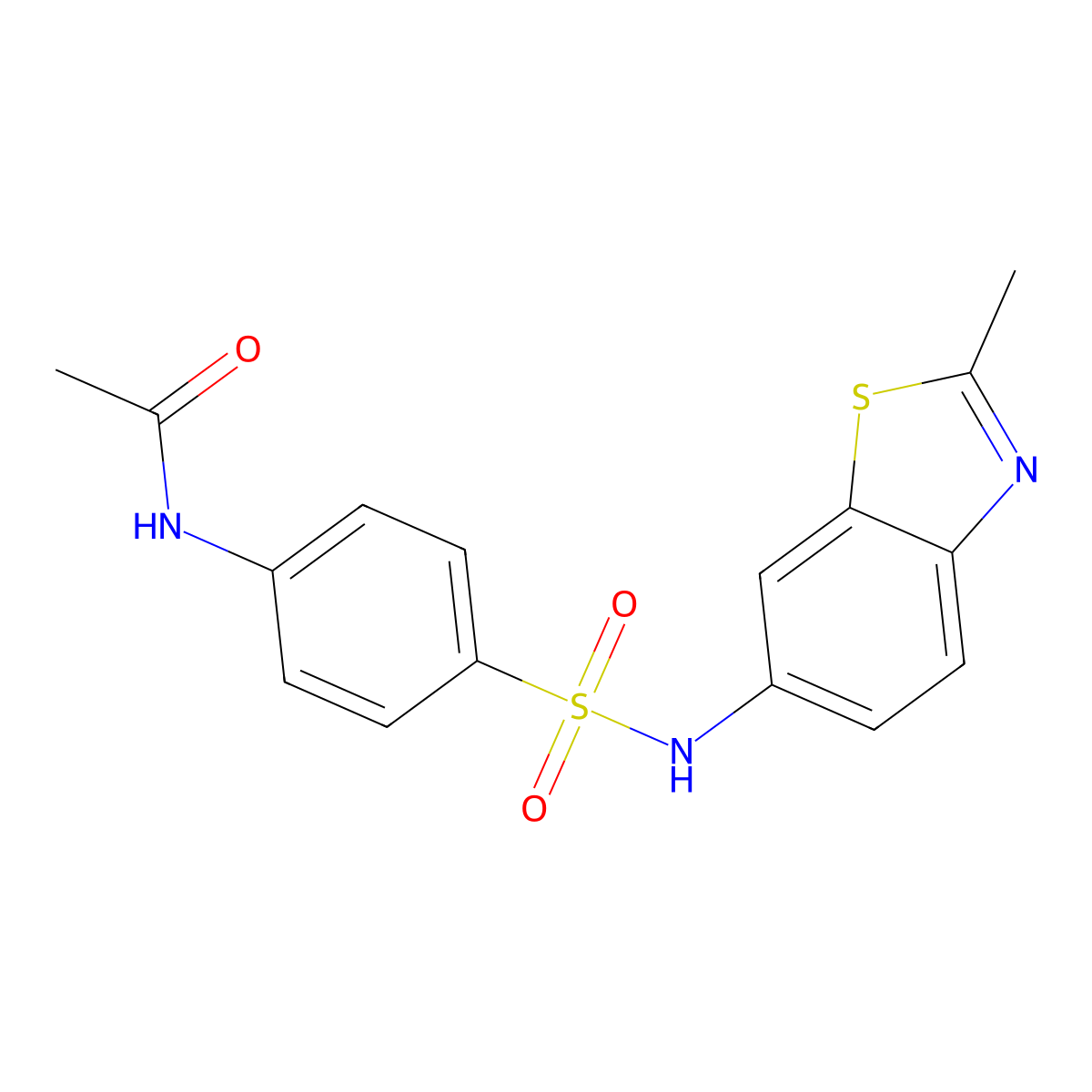 N-[4-[(2-methyl-1,3-benzothiazol-6-yl)sulfamoyl]phenyl]acetamide molecular structure, CAS 356078-19-8