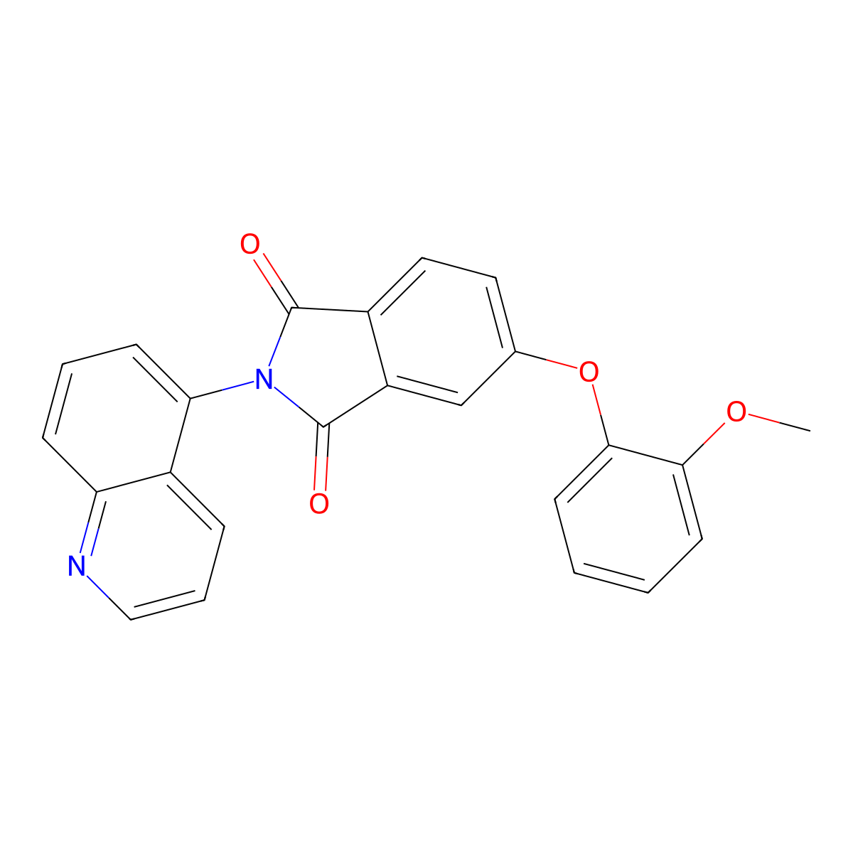 5-(2-Methoxyphenoxy)-2-quinolin-5-ylisoindole-1,3-dione molecular structure, CAS 356078-83-6