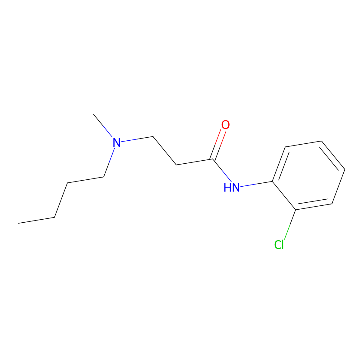 3-[butyl(methyl)amino]-N-(2-chlorophenyl)propanamide molecular structure, CAS 356078-96-1