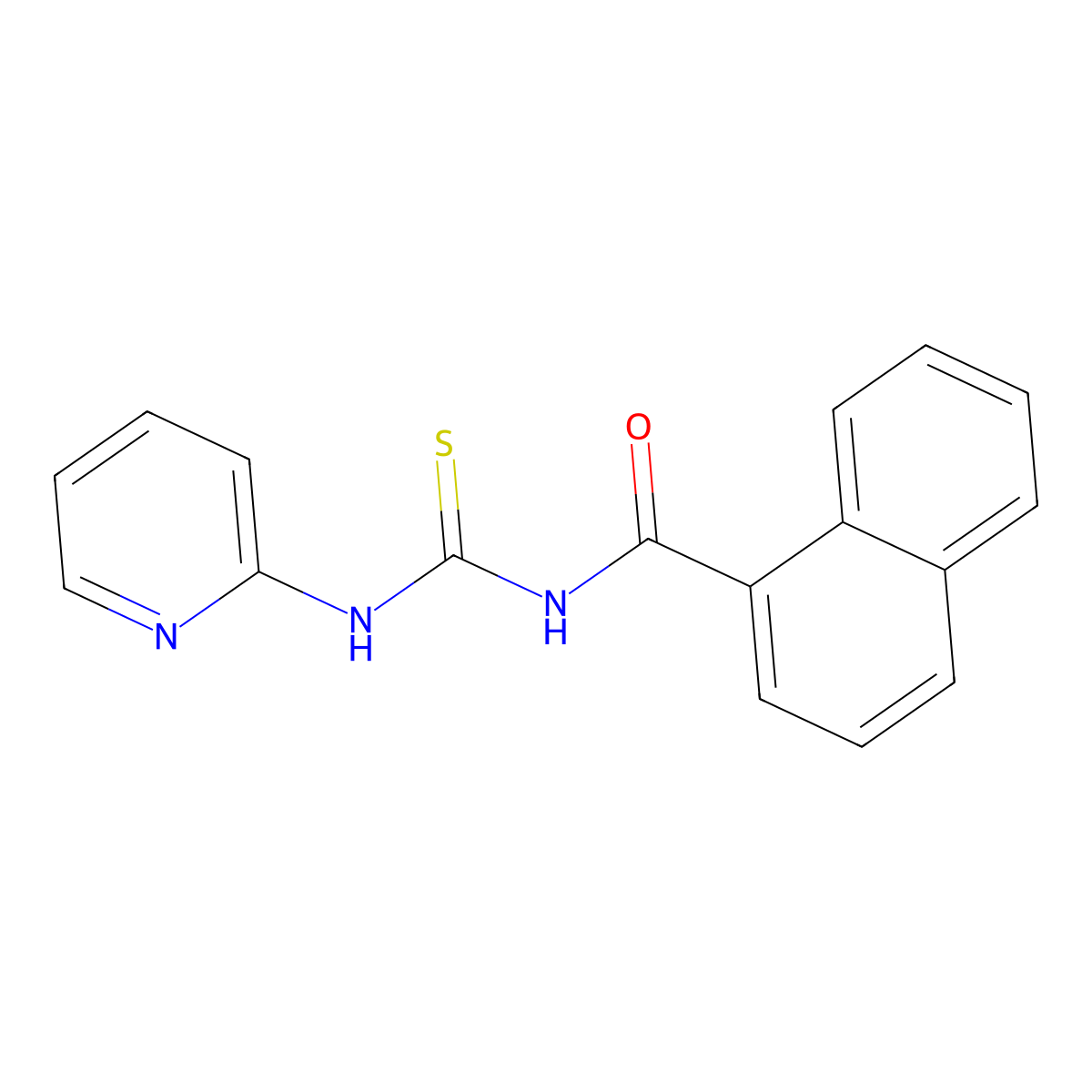 N-(pyridin-2-ylcarbamothioyl)naphthalene-1-carboxamide molecular structure, CAS 356078-97-2