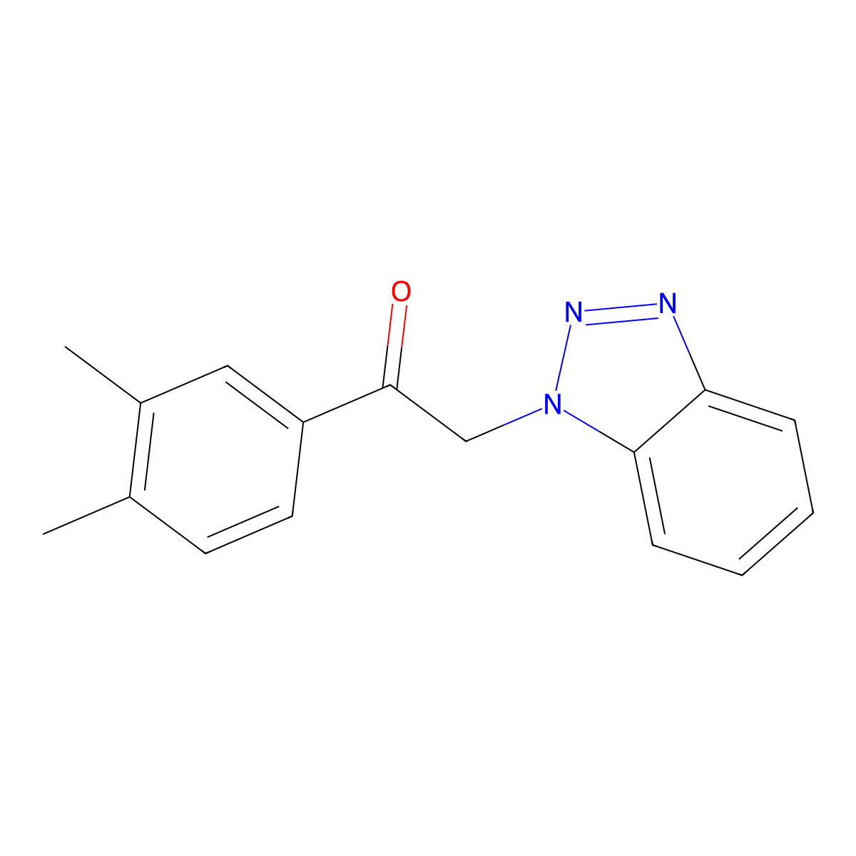 2-(Benzotriazol-1-yl)-1-(3,4-dimethylphenyl)ethanone molecular structure, CAS 356078-99-4