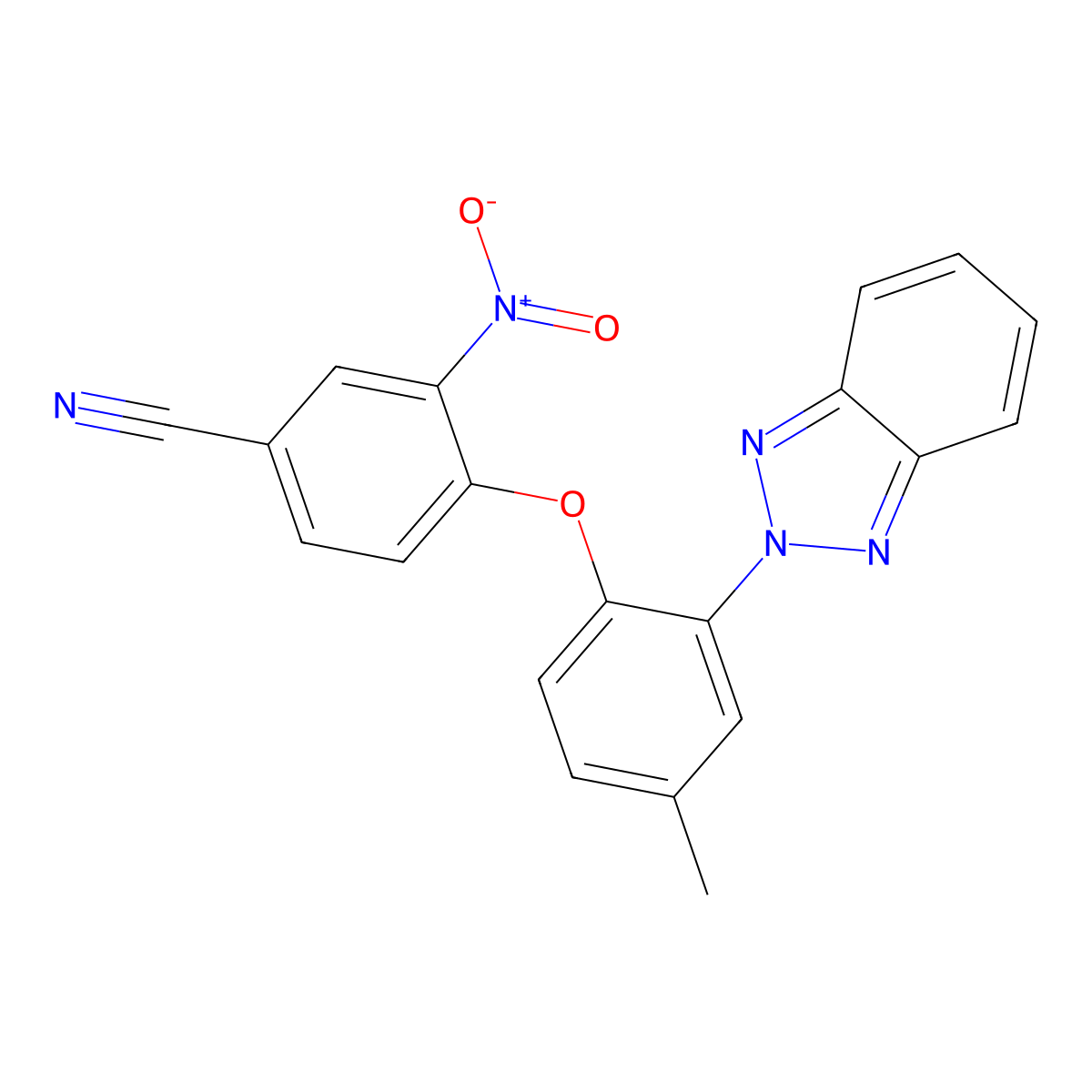4-[2-(Benzotriazol-2-yl)-4-methylphenoxy]-3-nitrobenzonitrile molecular structure, CAS 356079-06-6