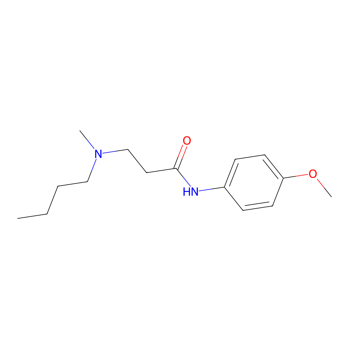3-[butyl(methyl)amino]-N-(4-methoxyphenyl)propanamide molecular structure, CAS 356079-15-7