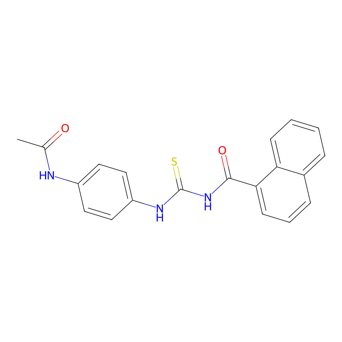 N-[(4-acetamidophenyl)carbamothioyl]naphthalene-1-carboxamide molecular structure, CAS 356079-28-2