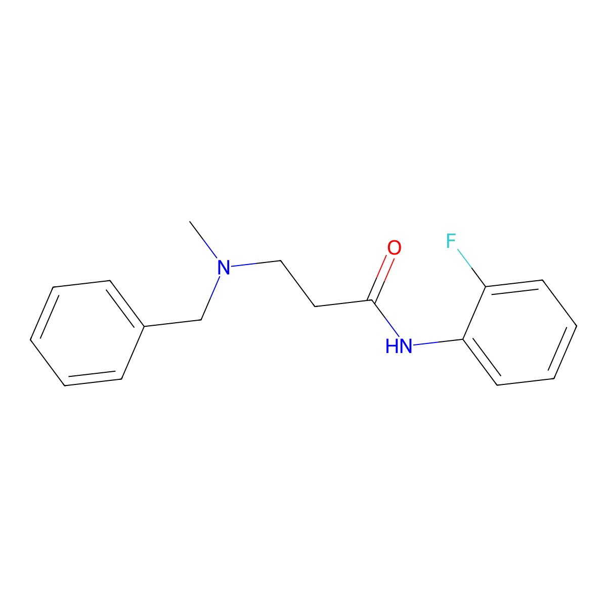 3-[benzyl(methyl)amino]-N-(2-fluorophenyl)propanamide molecular structure, CAS 356079-30-6