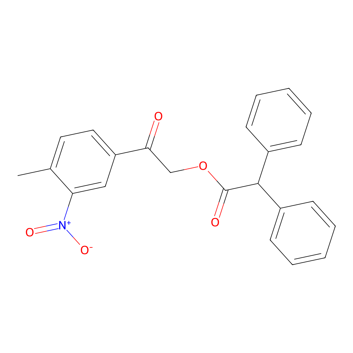 2-(4-Methyl-3-nitrophenyl)-2-oxoethyl 2,2-diphenylacetate molecular structure, CAS 356079-42-0