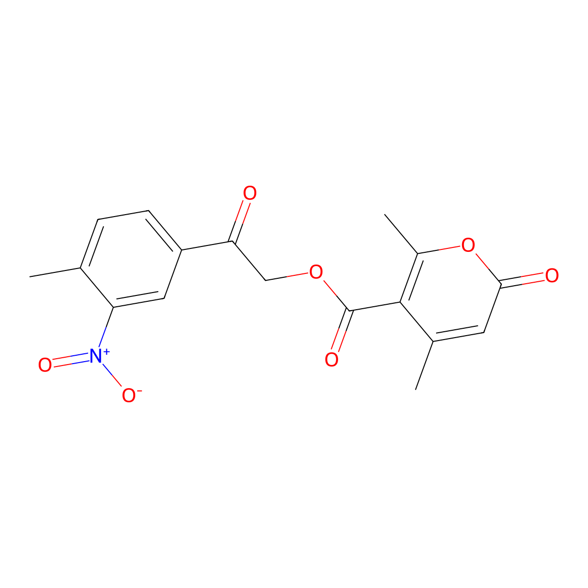 2-(4-methyl-3-nitrophenyl)-2-oxoethyl 4,6-dimethyl-2-oxo-2H-pyran-5-carboxylate molecular structure, CAS 356079-52-2