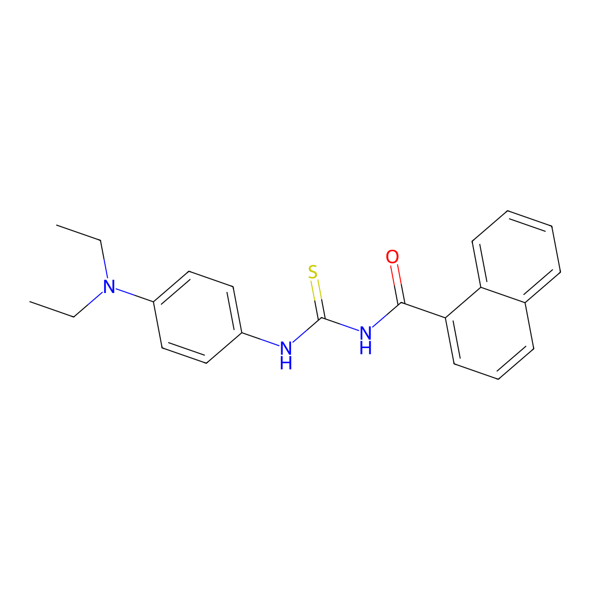 N-[[4-(diethylamino)phenyl]carbamothioyl]naphthalene-1-carboxamide molecular structure, CAS 356079-54-4