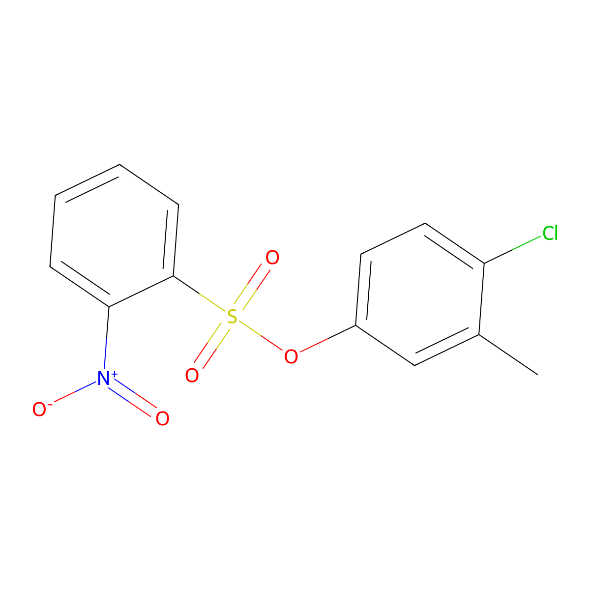 4-Chloro-3-methylphenyl 2-nitrobenzene-1-sulfonate molecular structure, CAS 356079-94-2