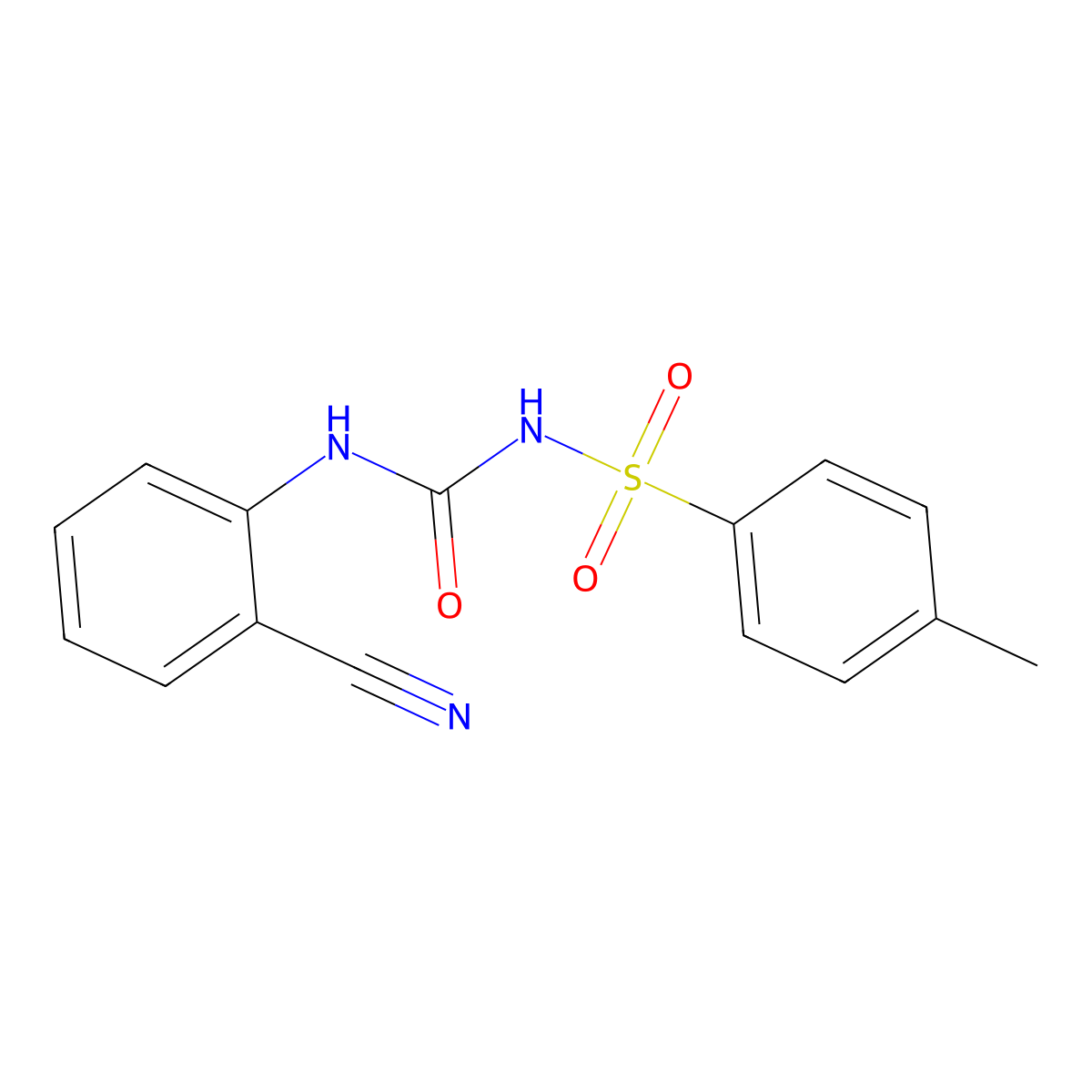1-(2-Nitrilophenyl)-3-((4-methylphenyl)sulfonyl)urea molecular structure, CAS 35608-28-7