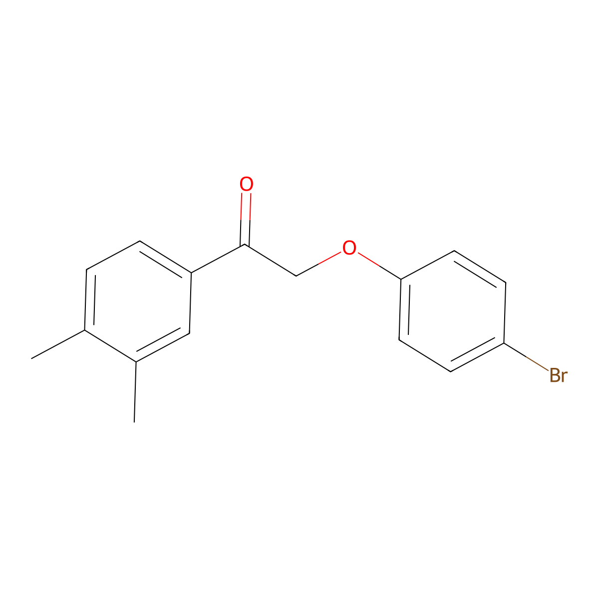 2-(4-Bromophenoxy)-1-(3,4-dimethylphenyl)ethanone molecular structure, CAS 356080-35-8